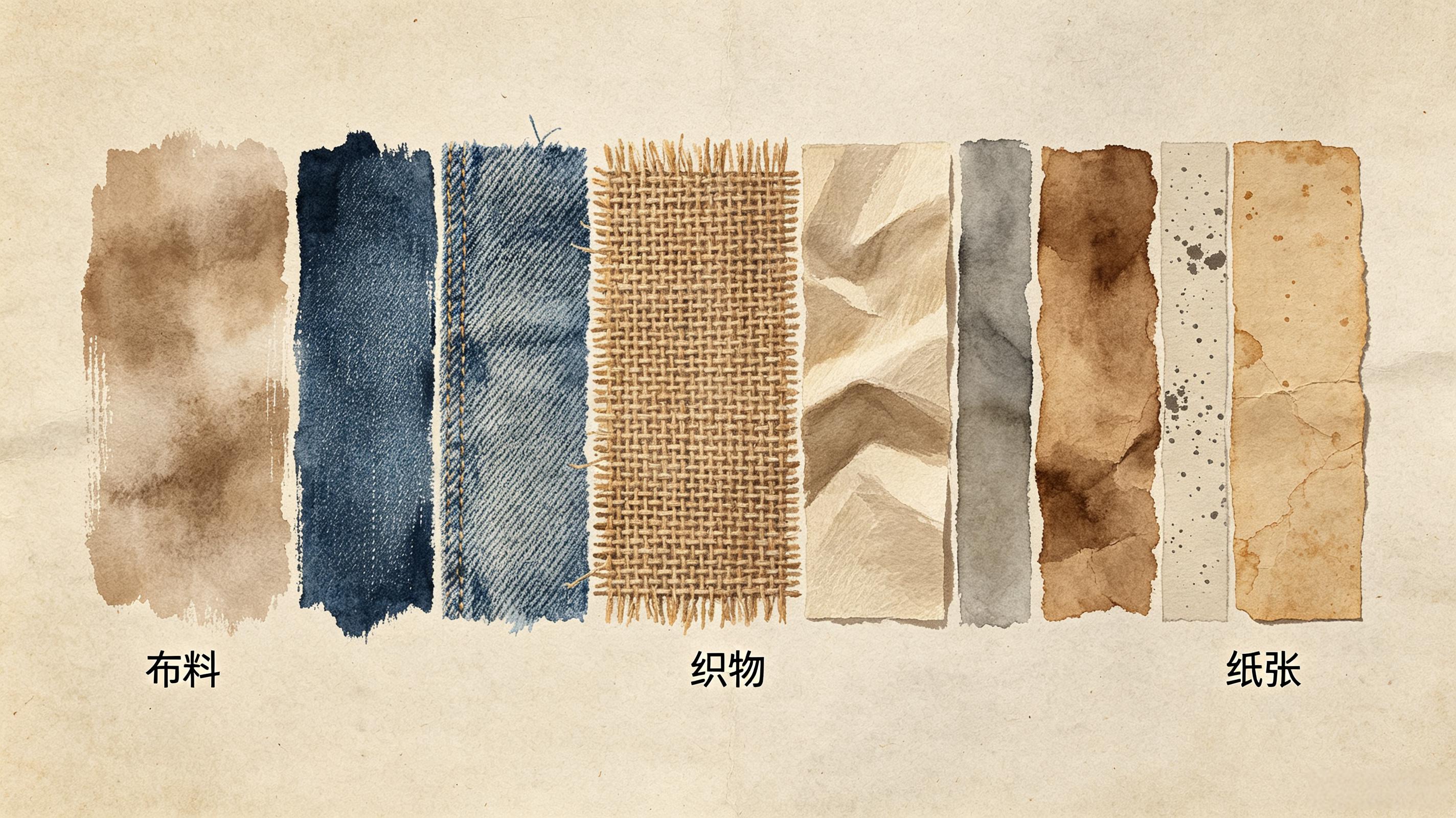 布料织物纸张纹理笔刷 - Procreate笔刷预览效果